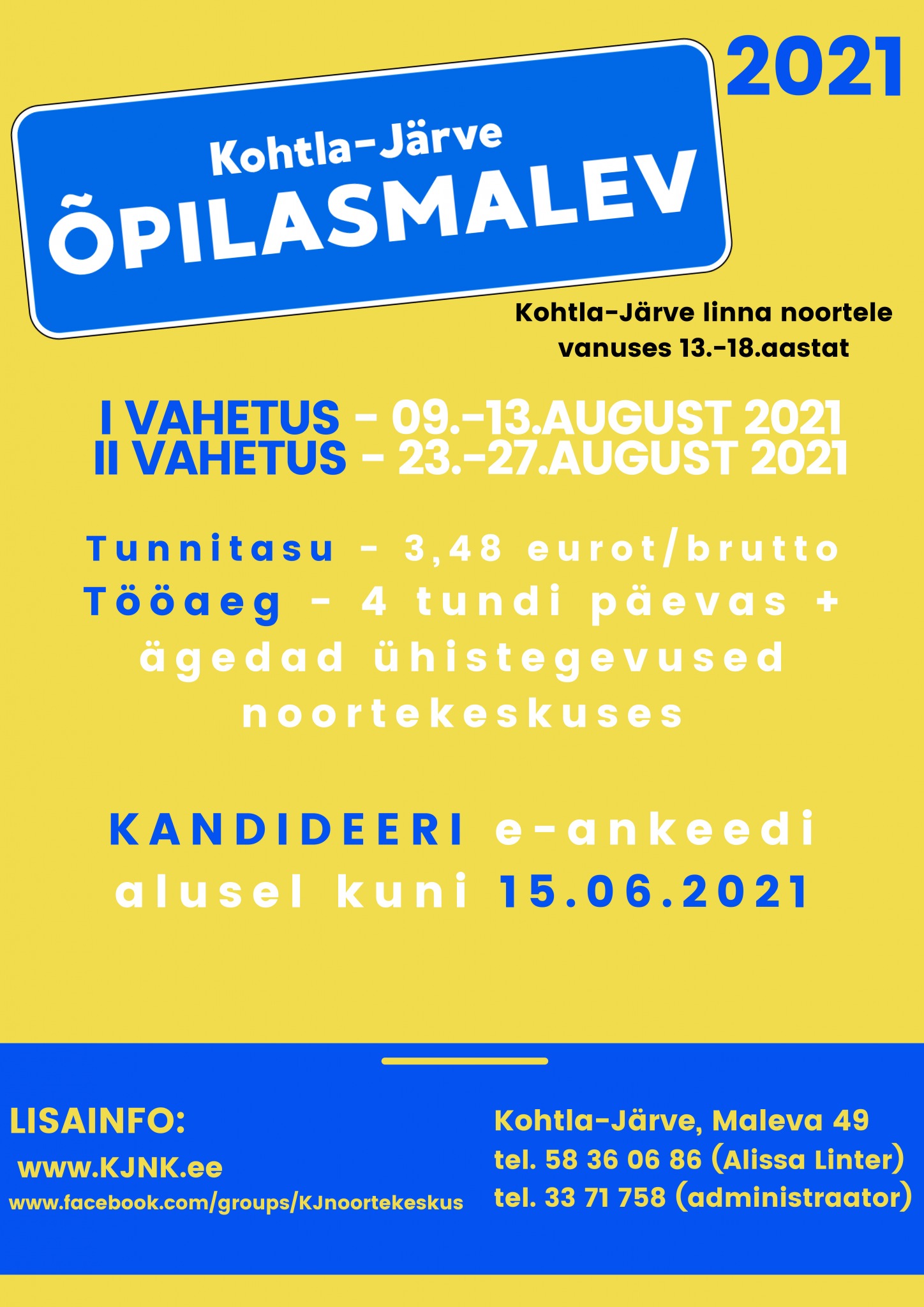 You are currently viewing KOHTLA-JÄRVE ÕPILASMALEV 2021